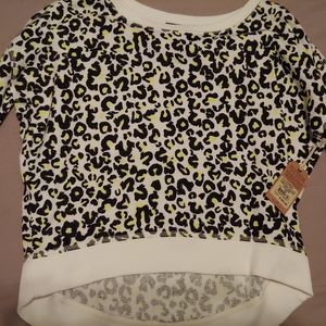 NEON SNOW LEOPARD PULLOVER SWEATSHIRT